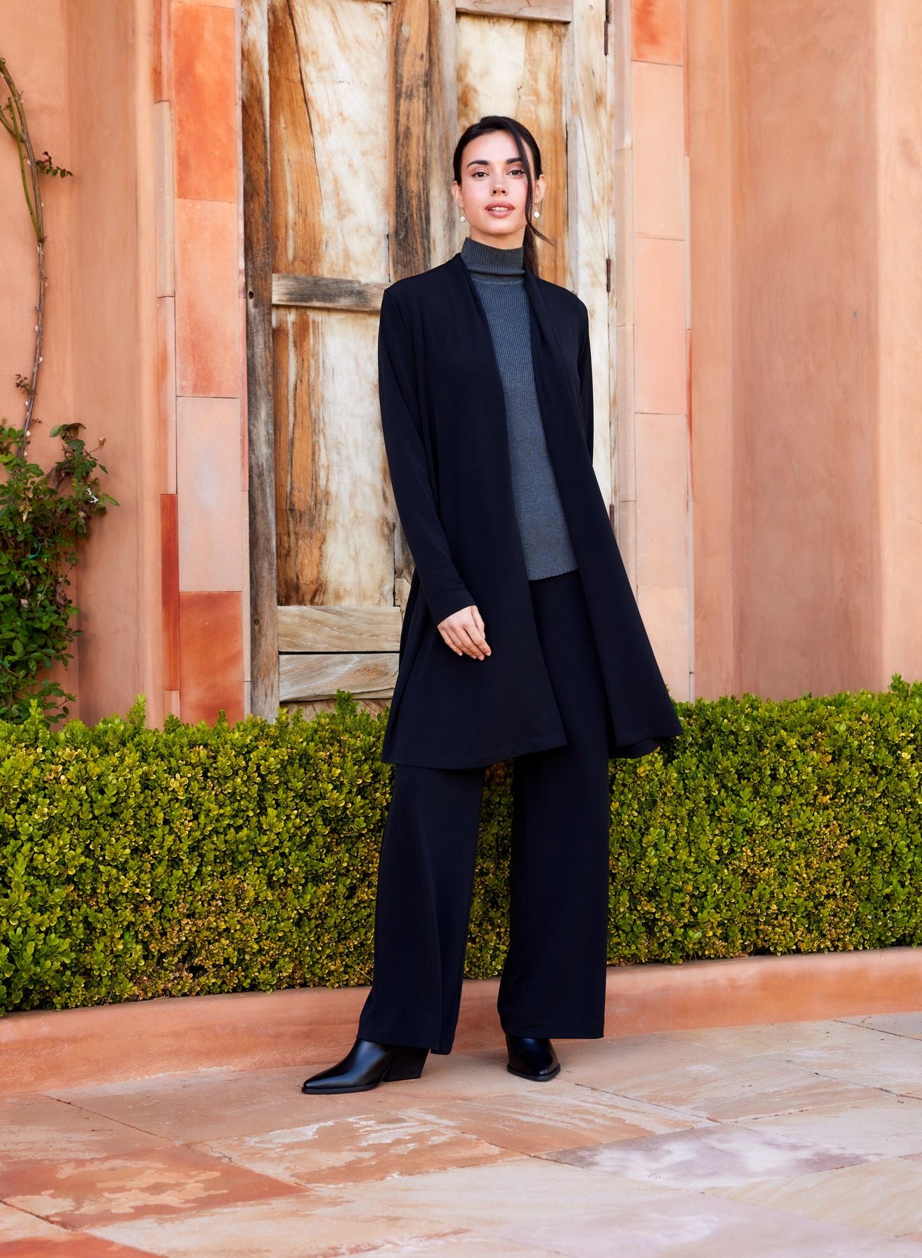 Travel Jersey Wide Leg Pants