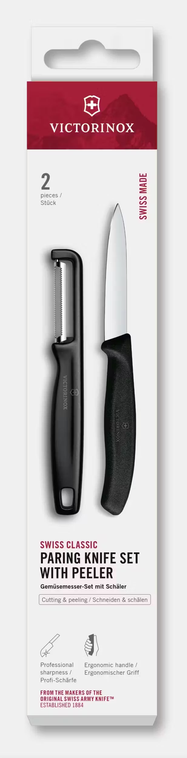 Swiss Classic Paring Knife Set with I-Peeler, 2 Pieces, 3 in