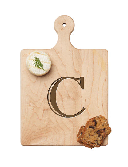 Artisan Maple Paddle - Initial with Gold Spreader & Ribbon
