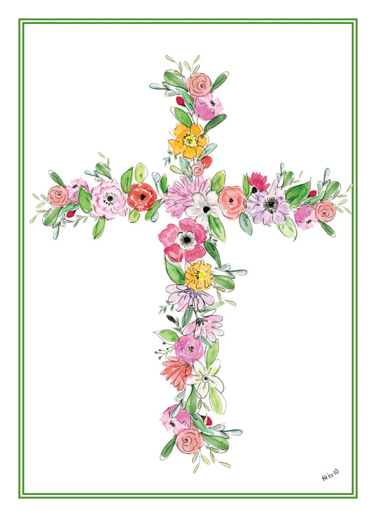 Floral Cross Matthew 5:4
