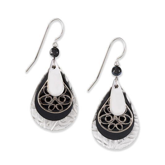 Black Teardrop w/ Filigree