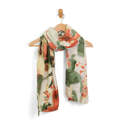 Garden Rose Floral Scarf