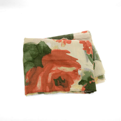 Garden Rose Floral Scarf