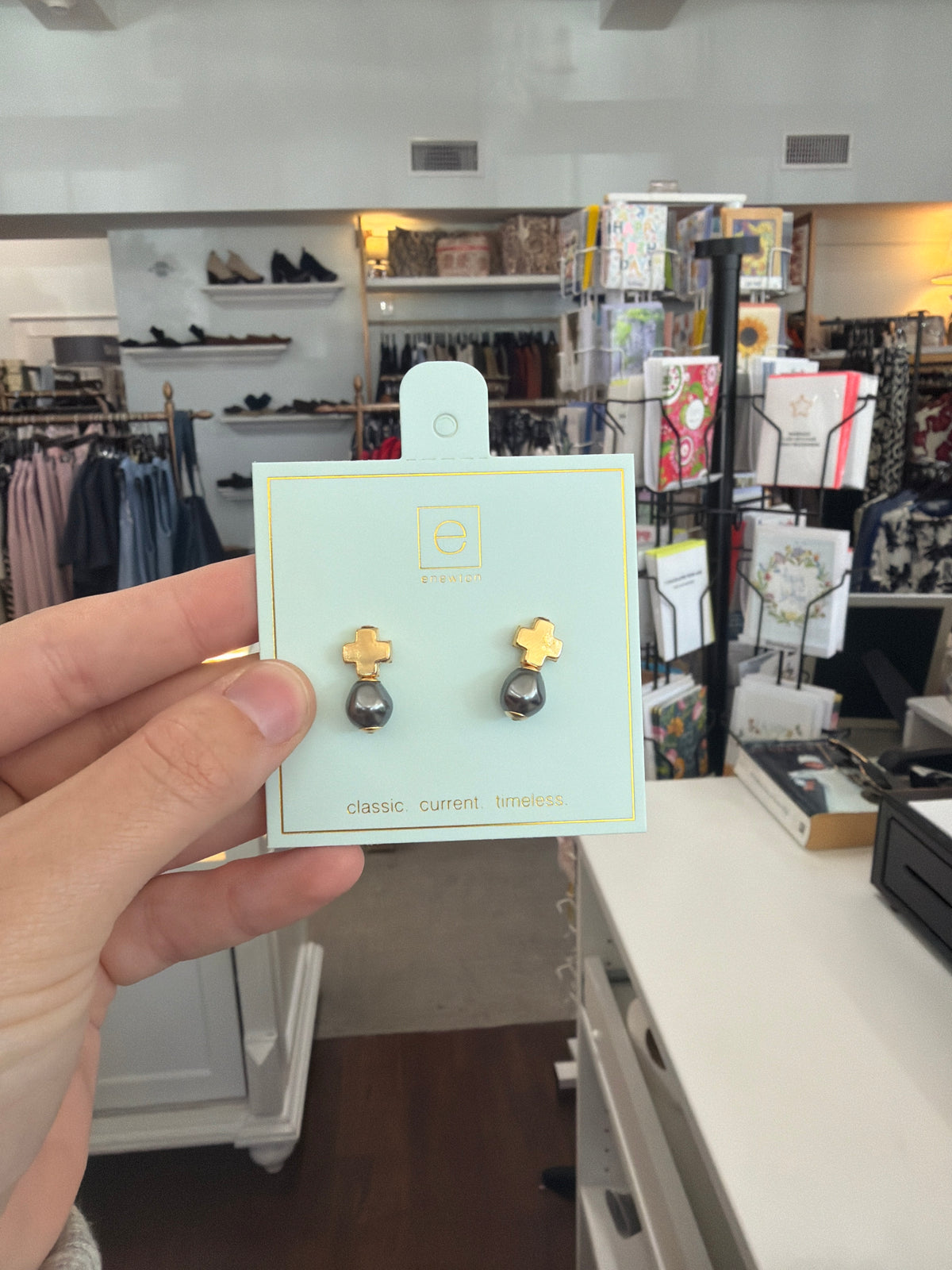 Signature Cross Stud w/ Drop