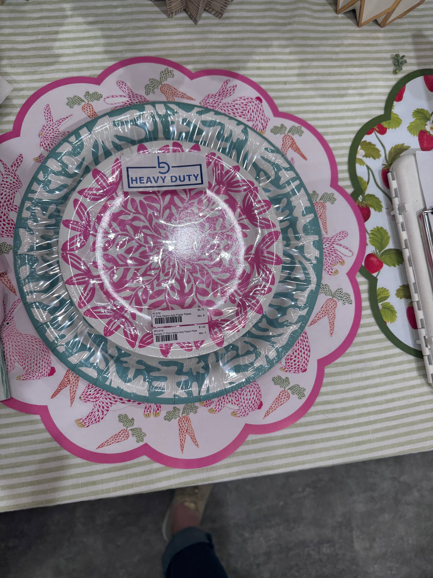 Lila Chinoiserie Scalloped Paper Placemats x Camilla Moss