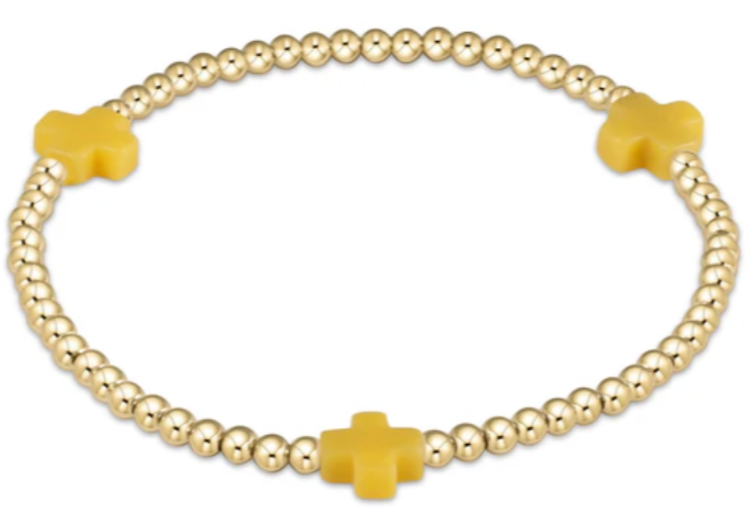egirl Signature Cross 3 MM Gold Bracelet
