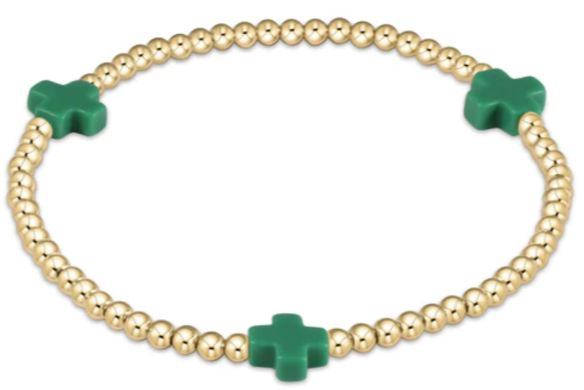 egirl Signature Cross 3 MM Gold Bracelet
