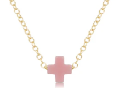 egirl 14" Necklace Gold -Small Signature Cross