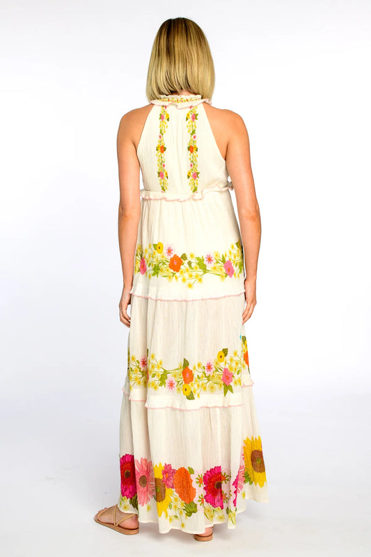 Ava Dress in Wildflower Ivory