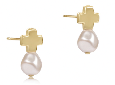 Signature Cross Stud w/ Drop