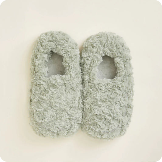 Curly Sage Green Warmies Slippers