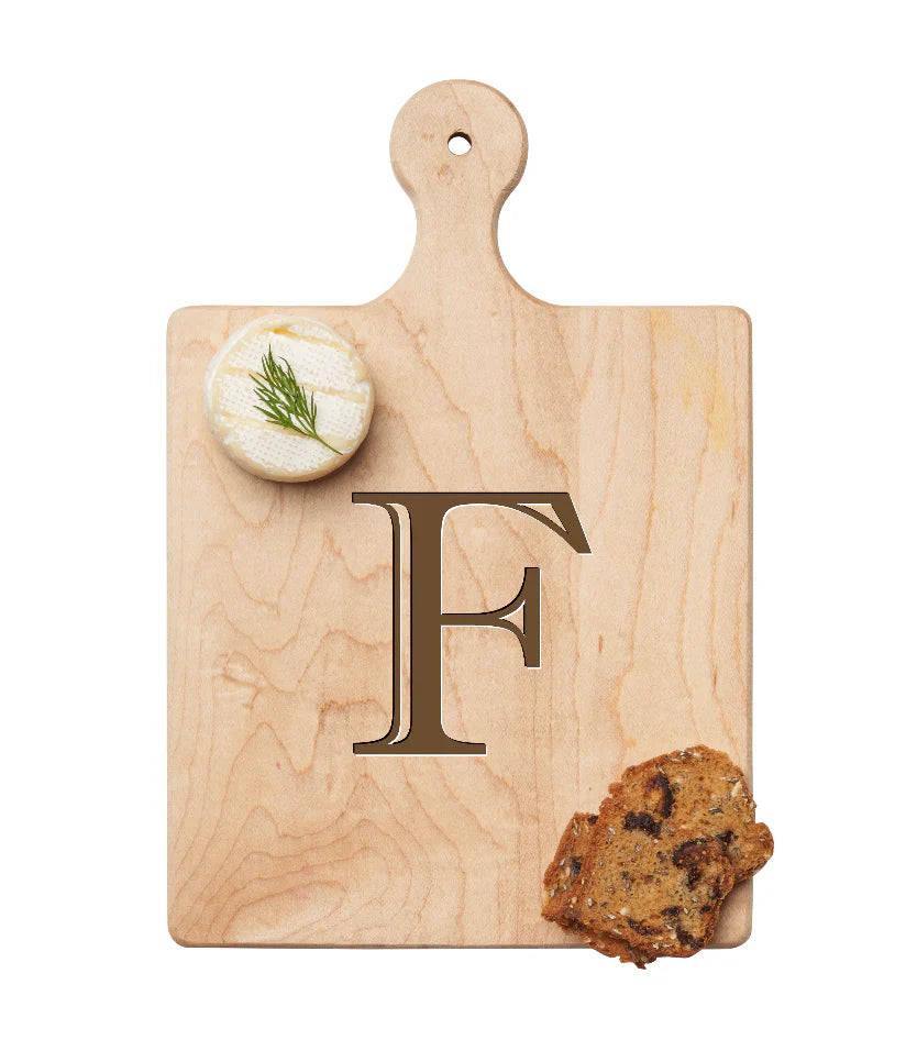 Artisan Maple Paddle - Initial with Gold Spreader & Ribbon
