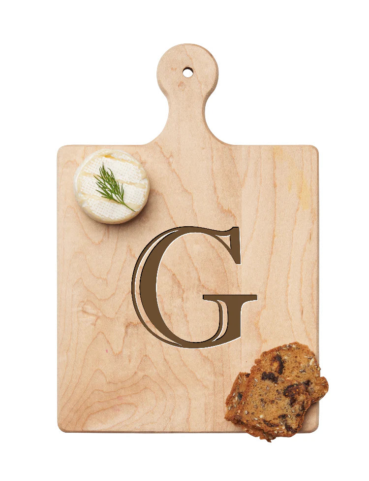 Artisan Maple Paddle - Initial with Gold Spreader & Ribbon