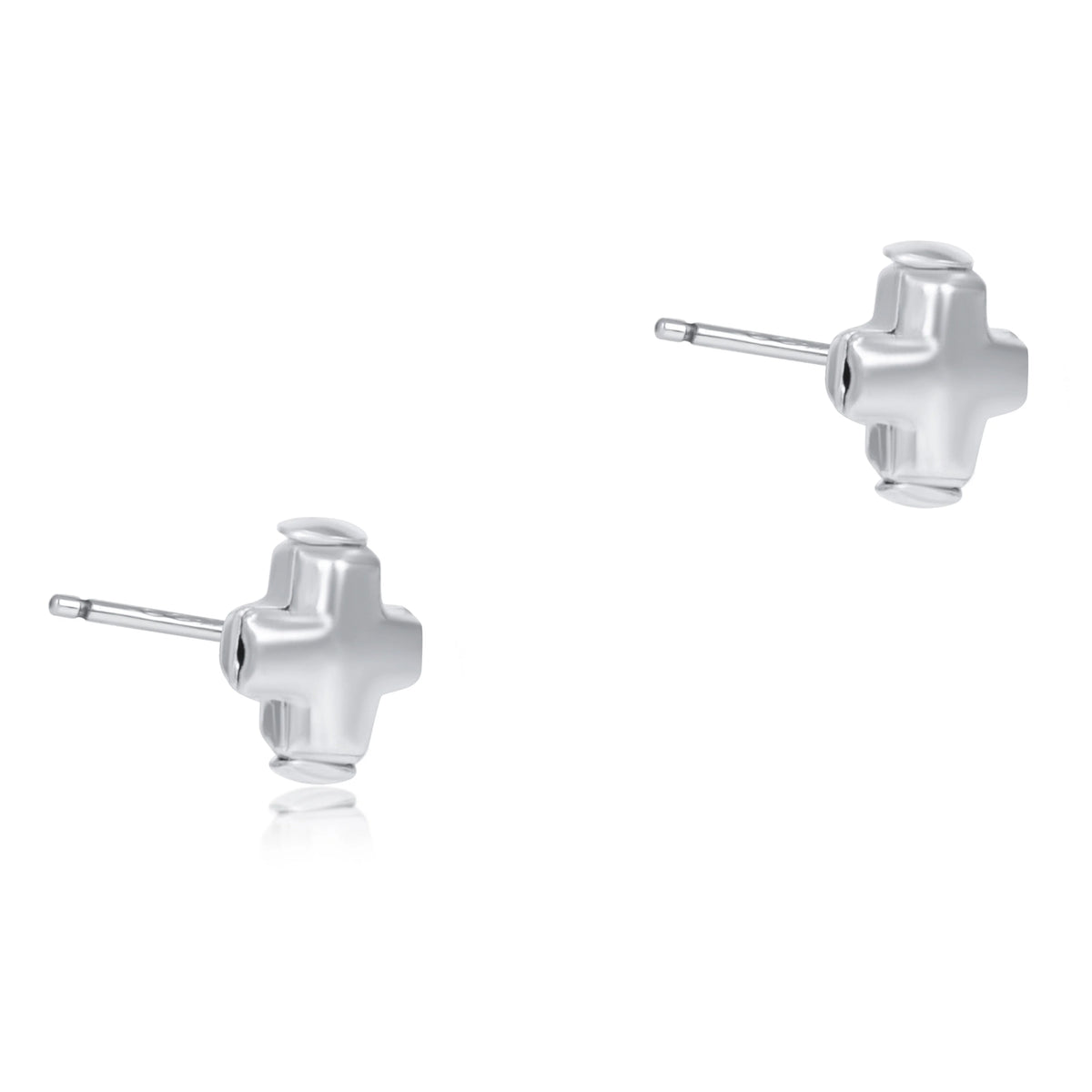 Signature Cross Small Sterling Stud