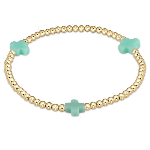 egirl Signature Cross 3 MM Gold Bracelet