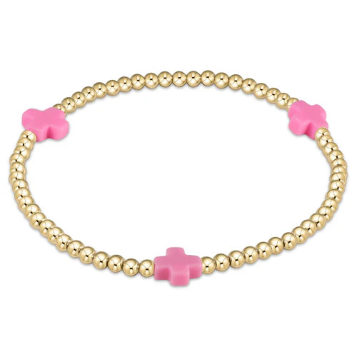 egirl Signature Cross 3 MM Gold Bracelet
