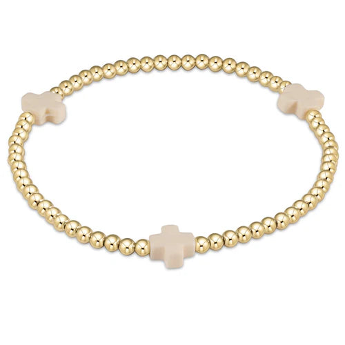 egirl Signature Cross 3 MM Gold Bracelet