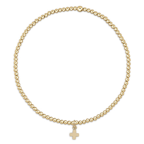 Classic Gold Bead Bracelet- Charms