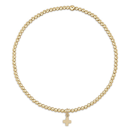 Classic Gold Bead Bracelet- Charms
