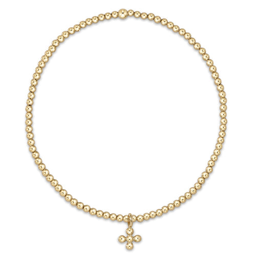 Classic Gold Bead Bracelet- Charms