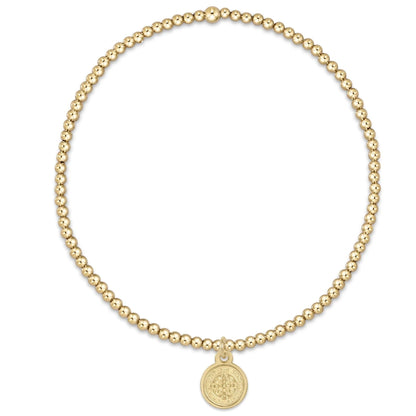 Classic Gold Bead Bracelet- Charms