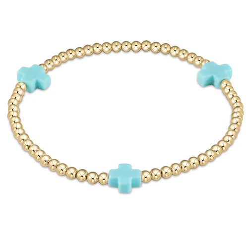 egirl Signature Cross 3 MM Gold Bracelet