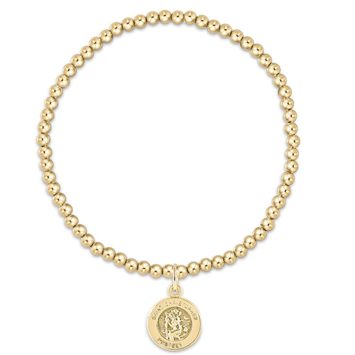 Classic Gold Bead Bracelet- Charms