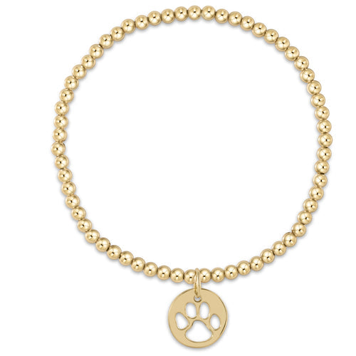 Classic Gold Bead Bracelet- Charms