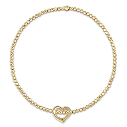 Classic Gold Bead Bracelet- Charms