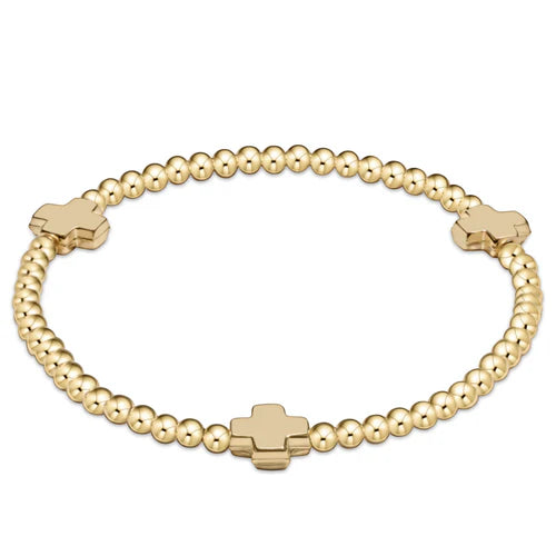 egirl Signature Cross 3 MM Gold Bracelet