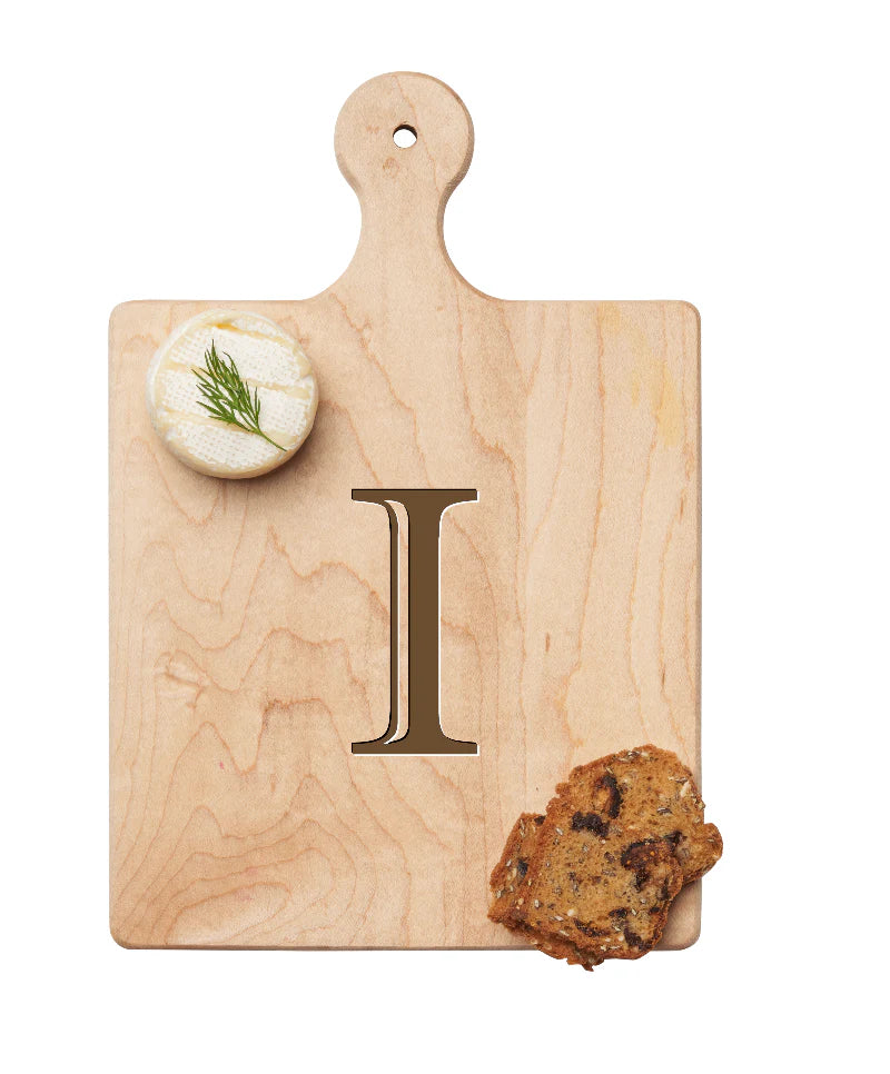 Artisan Maple Paddle - Initial with Gold Spreader & Ribbon