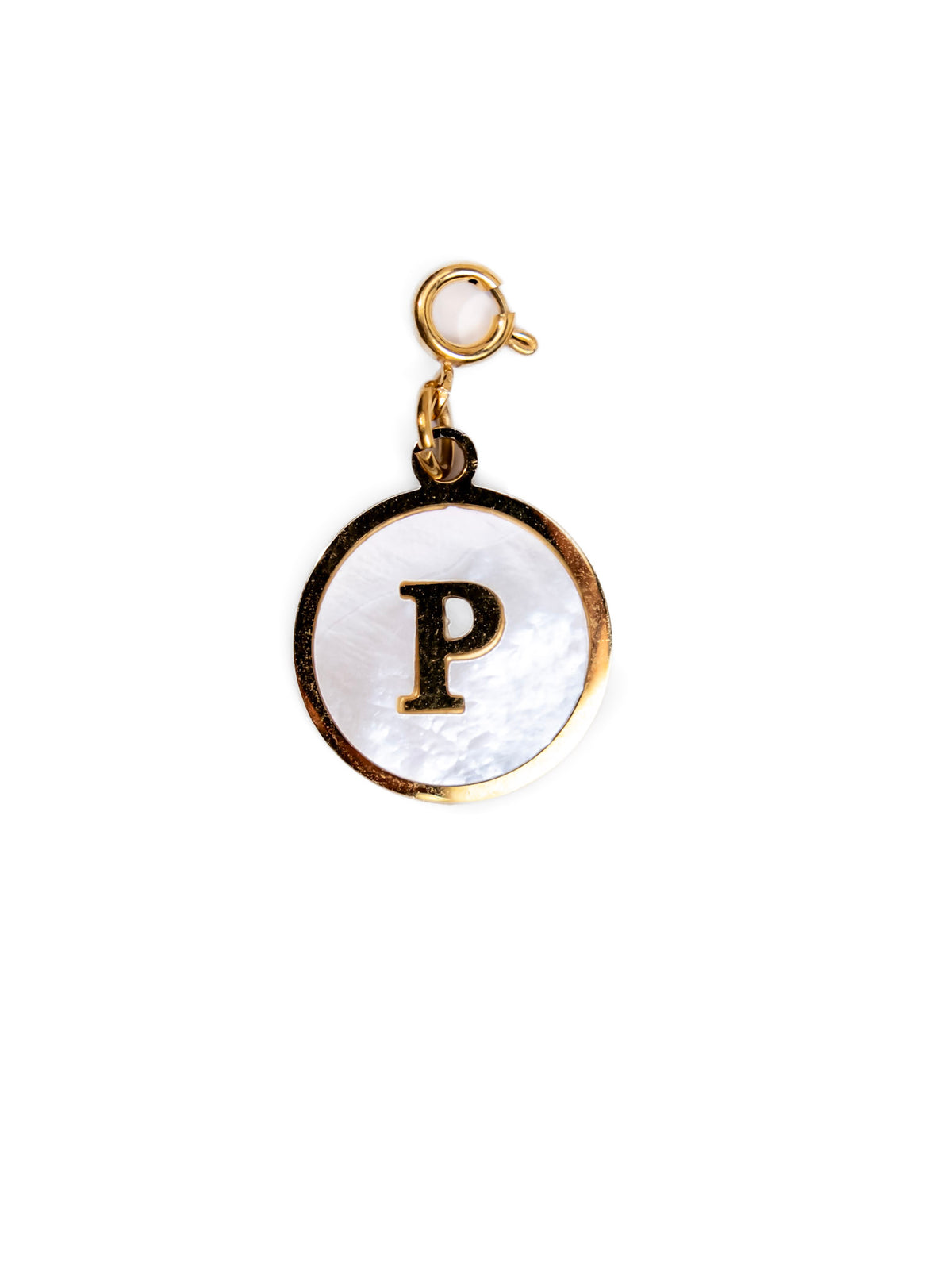 Mother of Pearl Initial Charm