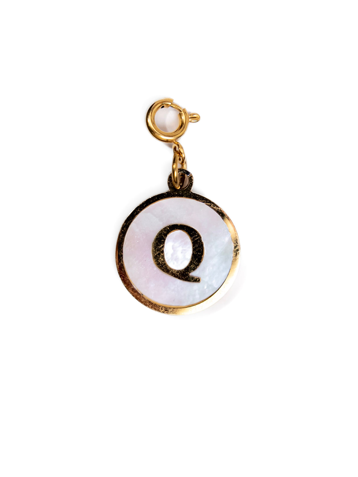 Mother of Pearl Initial Charm