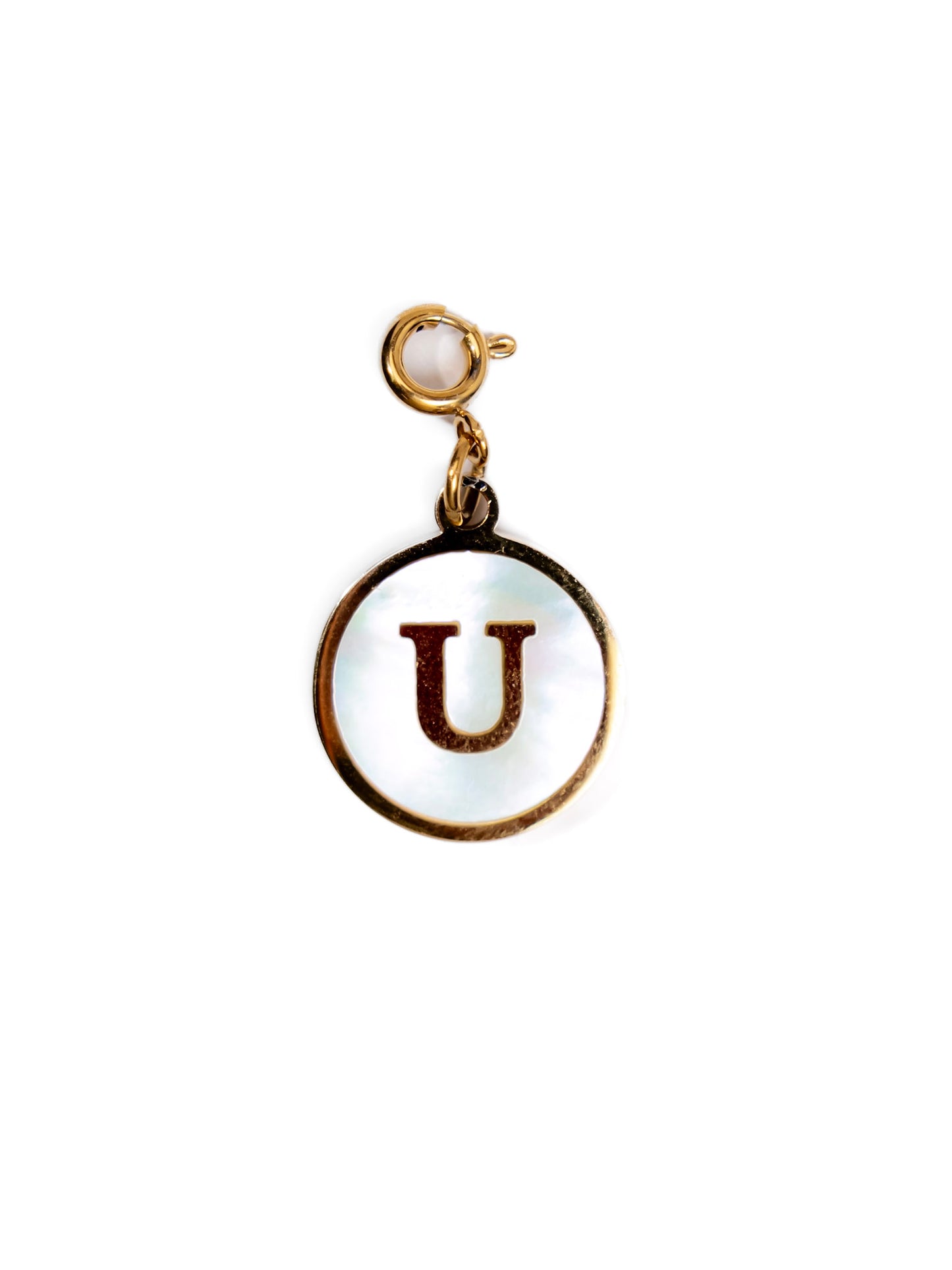 Mother of Pearl Initial Charm