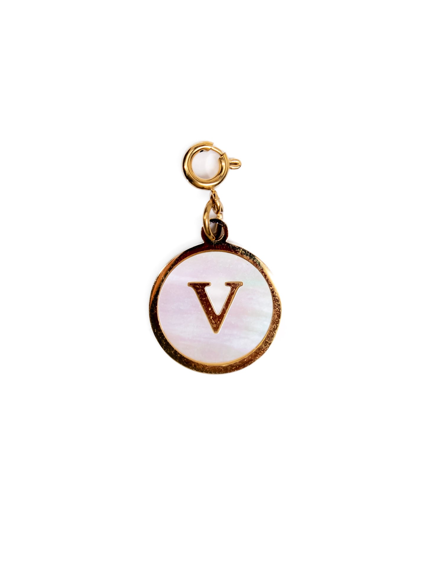 Mother of Pearl Initial Charm