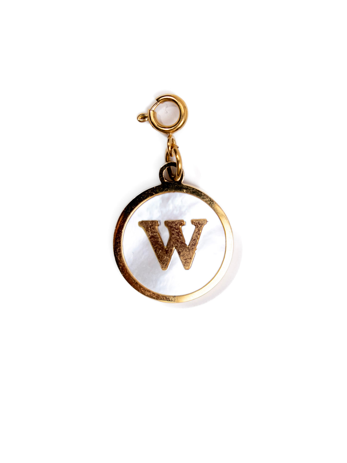 Mother of Pearl Initial Charm