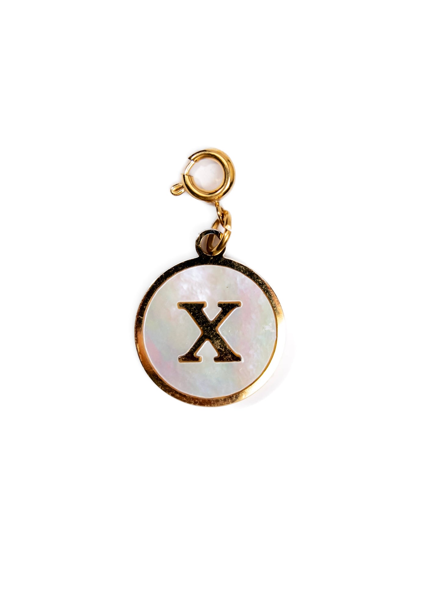 Mother of Pearl Initial Charm