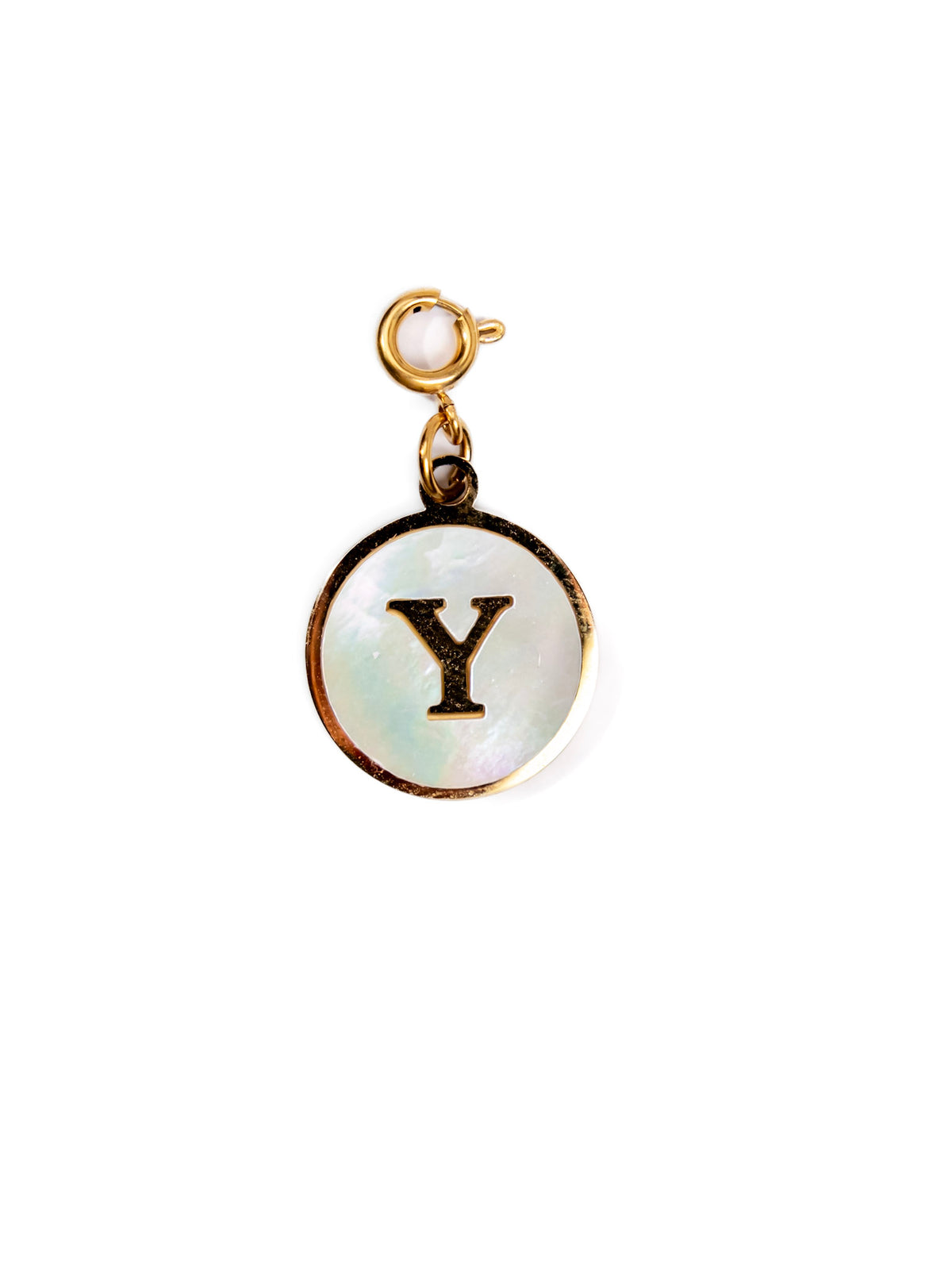 Mother of Pearl Initial Charm