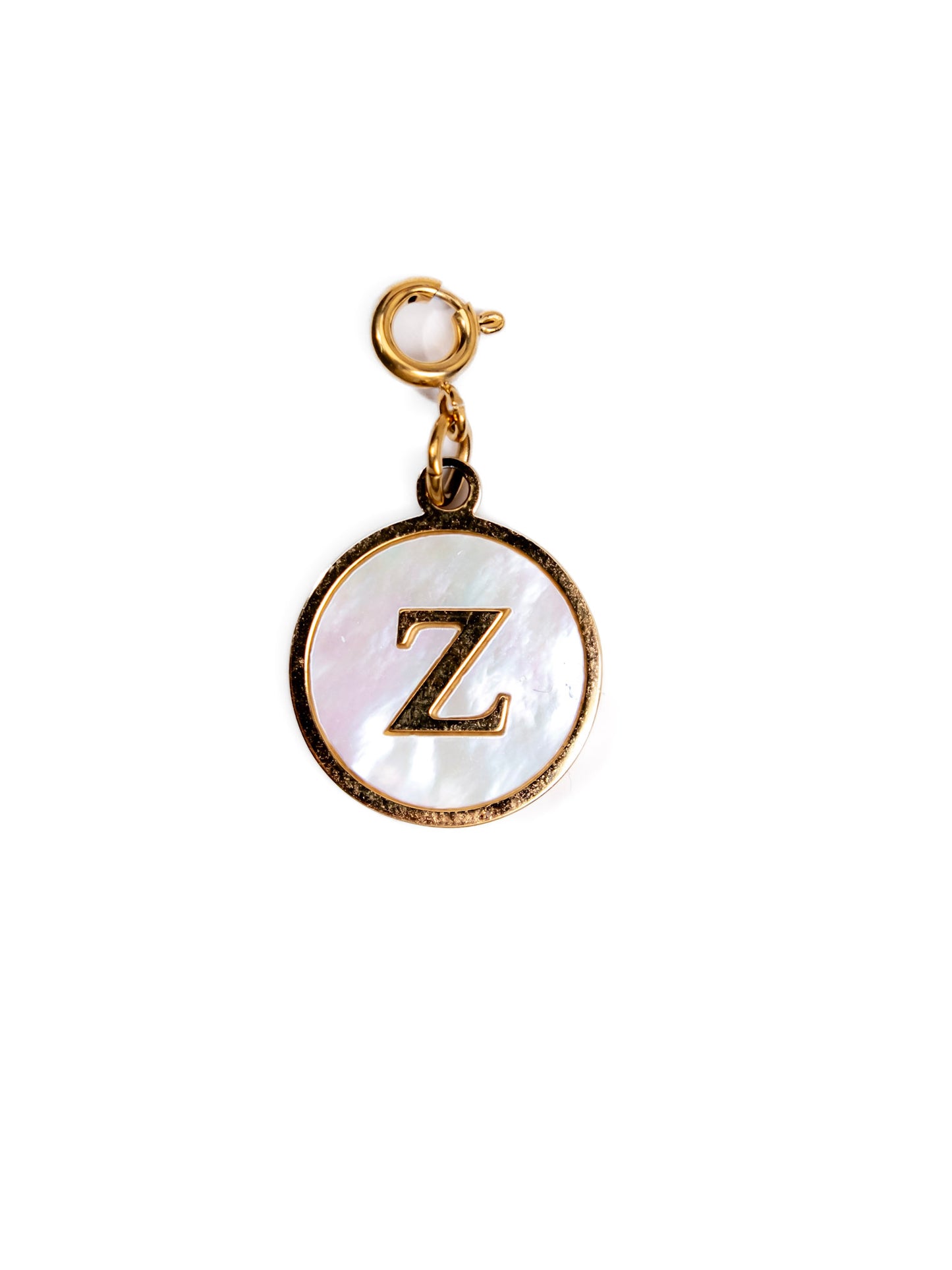Mother of Pearl Initial Charm