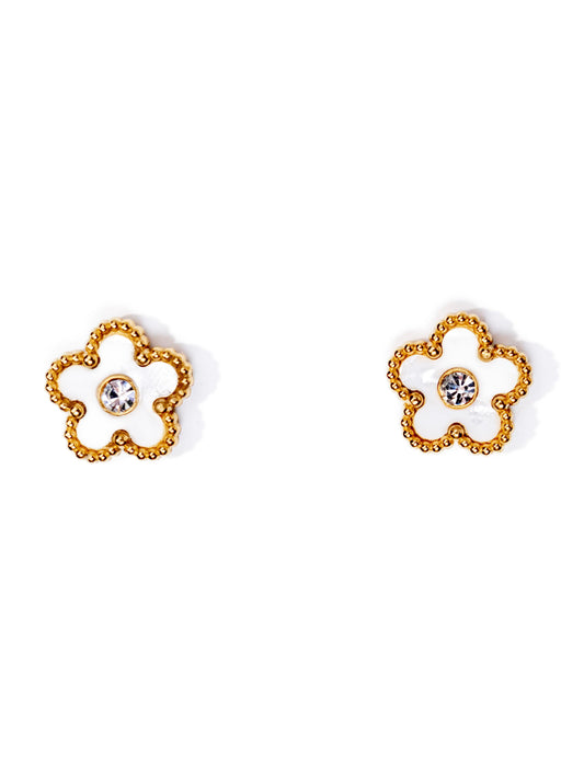 Flower CZ Earrings