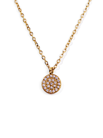 Circle Pave Necklace