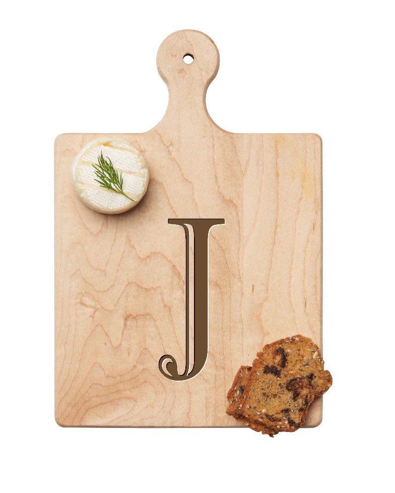 Artisan Maple Paddle - Initial with Gold Spreader & Ribbon