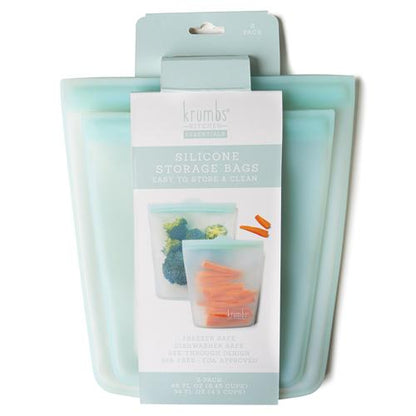 Krumbs Kitchen Silicone Storage Bags-2pack