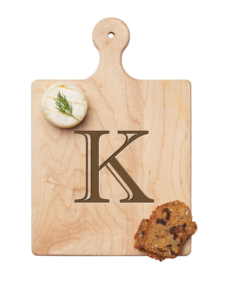 Artisan Maple Paddle - Initial with Gold Spreader & Ribbon