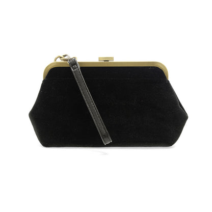 Velvet Vive Frame Lock Crossbody Wristlet