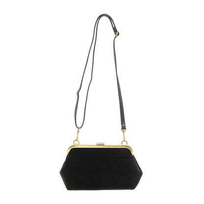 Velvet Vive Frame Lock Crossbody Wristlet