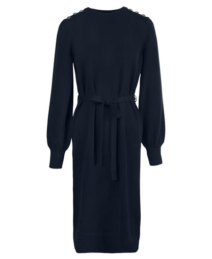 Barbour Perch Knitted Midi Dress - Navy