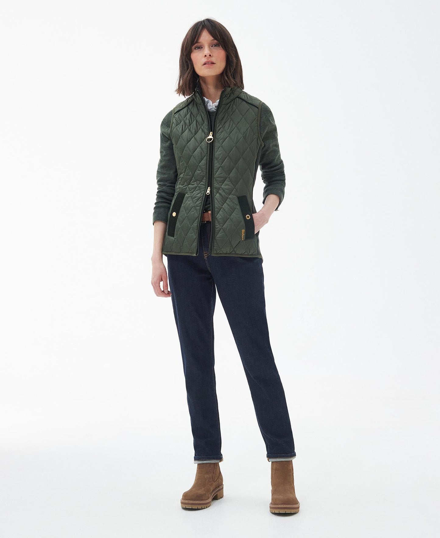 Barbour Poppy Gillet - Olive