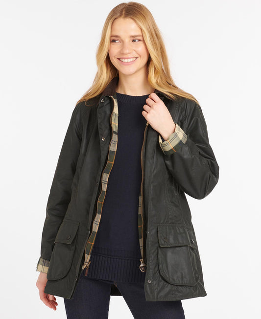 Barbour Beadnell Wax Jacket- Sage