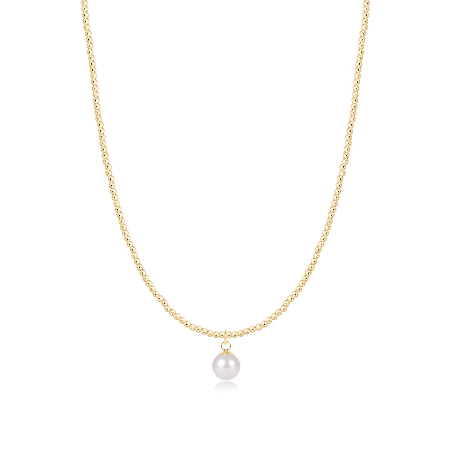 15" Choker Beaded Gold- Charm